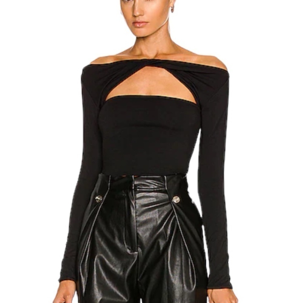 SER.O.YA- NWT Black Longsleeve Cutout Artemis Top - Picture 1 of 4